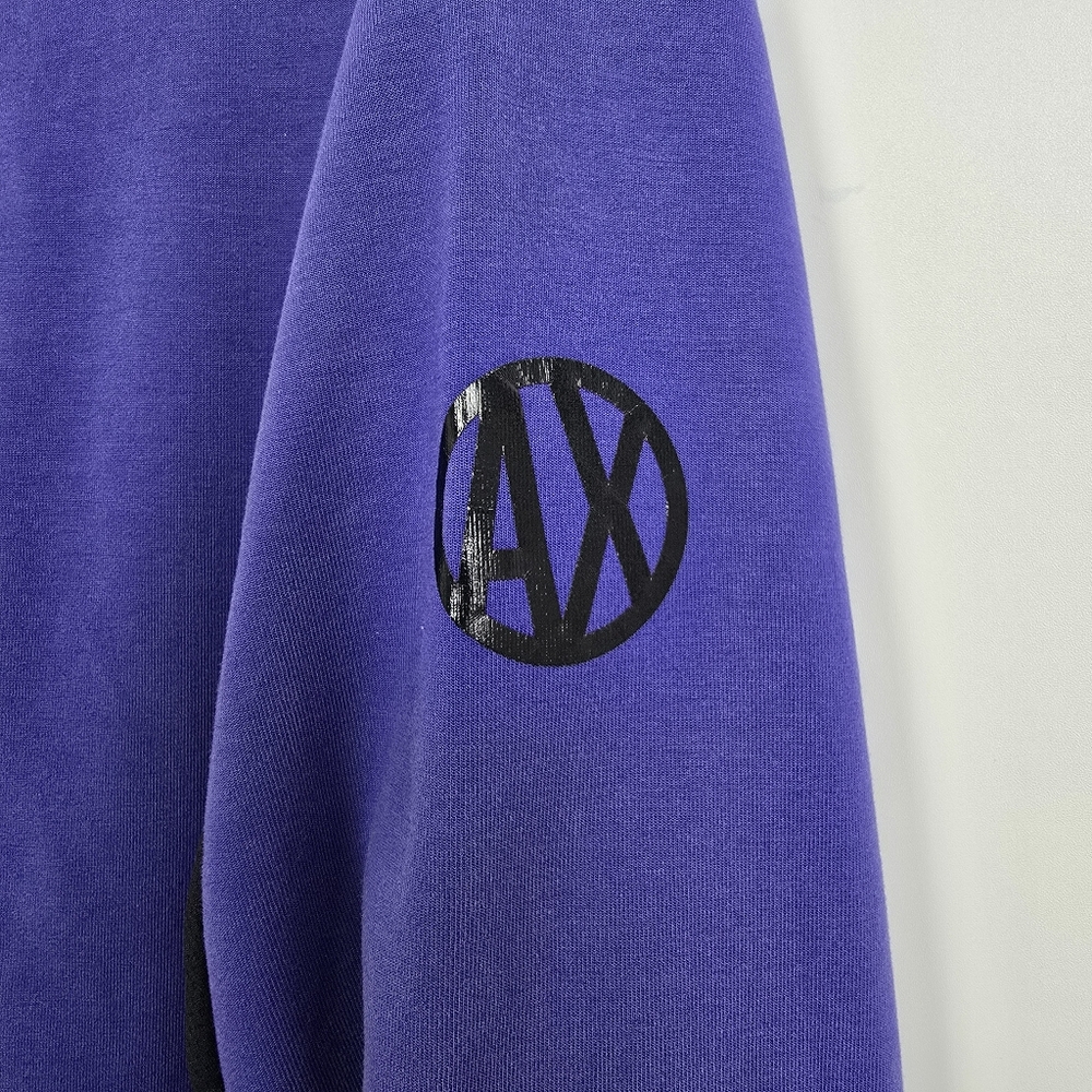 Armani Exchange Men’s XL Dark Purple Long Sleeve Zip-Up Lightweight Jacket - Picture 6 of 8